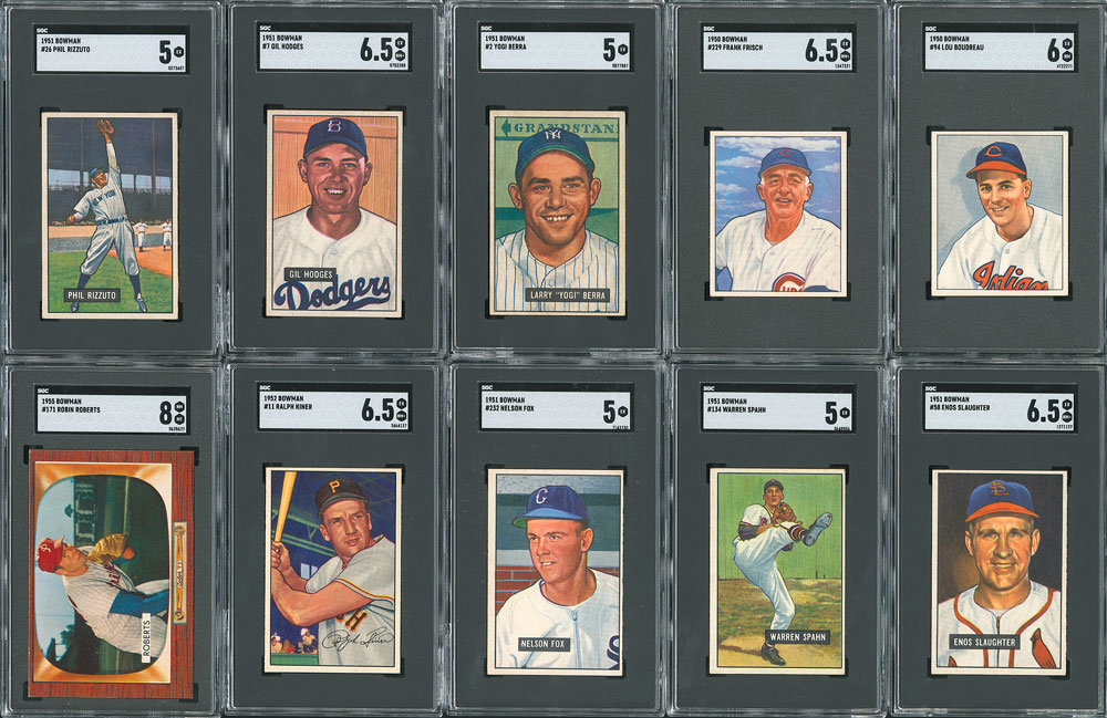 Lot #8041  1950s-1960s SGC Graded Topps and Bowman Collection (23)