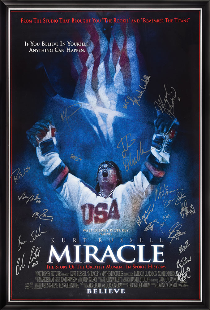 Lot #3165  Miracle on Ice Signed Poster