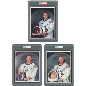 Lot #8411  Apollo 11 Group of (3) Signed Photographs