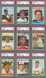 Lot #8094  1964 Topps Complete Set of (587) Cards with (9) PSA Graded