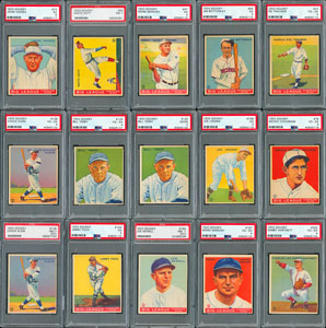 Lot #8018  1910s-30s Baseball Card Collection with PSA Graded HOFers (52)