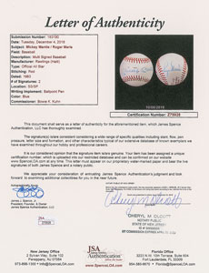 Lot #8252 Mickey Mantle and Roger Maris Dual Signed 1983 All Star Baseball - Image 5
