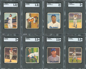 Lot #8039  1950 Bowman Complete Set (252) with (8) SGC Graded