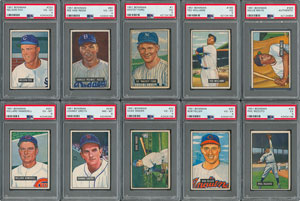 Lot #8044  1951 Bowman Complete Set of (324) Cards with(6) PSA Graded - Image 3