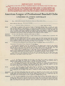 Lot #8159 Bill Dickey 1935 New York Yankees Signed Player Contract - Image 2