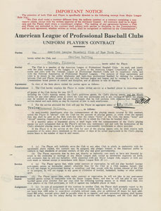 Lot #8160 Red Ruffing 1935 New York Yankees Signed Player Contract - Image 2
