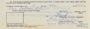 Lot #8190 Orlando Cepeda 1974 Puerto Rico Winter League Signed Player Contract - Image 2