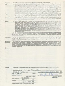 Lot #8185 Bob Gibson 1970 St. Louis Cardinals Signed Player Contract (Cy Young Award)