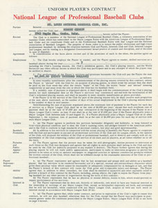 Lot #8183 Bob Gibson 1967 St. Louis Cardinals Signed Player Contract (World Series MVP) - Image 2