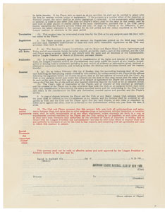 Lot #8158 Joe DiMaggio 1938 New York Yankees Signed Player Contract (Pre-Season Holdout) - Image 13