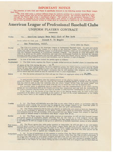 Lot #8158 Joe DiMaggio 1938 New York Yankees Signed Player Contract (Pre-Season Holdout) - Image 14