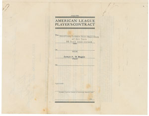 Lot #8158 Joe DiMaggio 1938 New York Yankees Signed Player Contract (Pre-Season Holdout) - Image 16