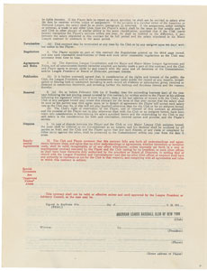 Lot #8158 Joe DiMaggio 1938 New York Yankees Signed Player Contract (Pre-Season Holdout) - Image 17