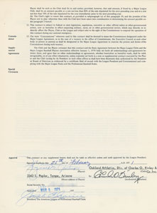 Lot #8184 Reggie Jackson 1971 Oakland Athletics Signed Player Contract