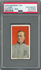 Lot #8015  1910 Piedmont T206 Ty Cobb Red Back -