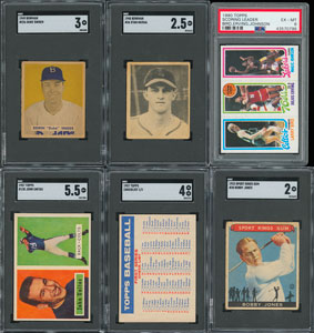 Lot #8031  1930s-80s HOF Multi-Sport Card Lot with Rookie Cards including Johnny Unitas (6)