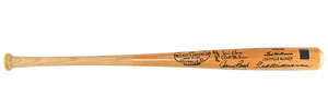 Lot #8194  All-Century Team-Signed Bat with 18 Signatures