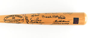 Lot #8194  All-Century Team-Signed Bat with 18 Signatures - Image 5