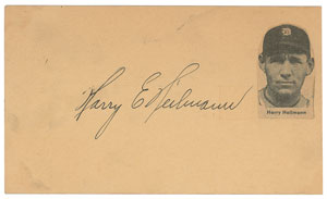 Lot #8238 Harry Heilmann Signature - Image 1