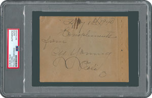 Lot #8304 Cy Young Signature - Image 1