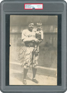 Lot #8285 Babe Ruth Signed Photograph - PSA/DNA GEM MINT 10 - Image 1