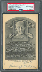 Lot #8297 Roderick Wallace Signed HOF Card -