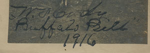 Lot #8407 William F. ‘Buffalo Bill’ Cody Signed Photograph - Image 2