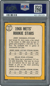 Lot #8107  1968 Topps #177 Nolan Ryan Rookie Card - PSA NM 7 - Image 2