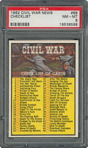 Lot #8151  1962 Topps Civil War News Set - Completely Graded by PSA (GPA rating 8.33)