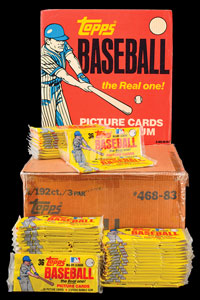 Lot #8130  1983 Topps Unopened Grocery Rack Packs with Original Store Display