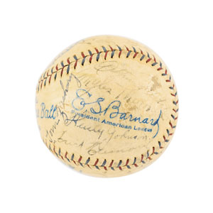 Lot #8261  New York Yankees 1928 Signed Baseball - Image 4