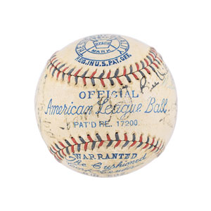 Lot #8262  New York Yankees 1934 Signed Baseball - Image 6