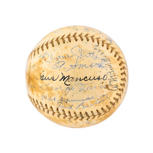 Lot #8260  New York Giants 1936 Signed Baseball - Image 2