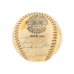 Lot #8260  New York Giants 1936 Signed Baseball - Image 3