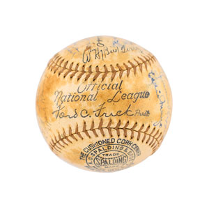 Lot #8260  New York Giants 1936 Signed Baseball - Image 6