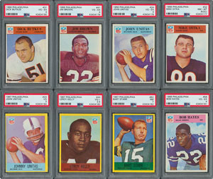 Lot #8141  1966-67 Philadelphia Football Card Collection with (8) PSA Graded