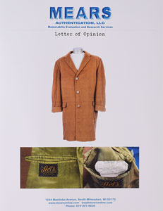 Lot #8357 Vince Lombardi's 1966 Brown Wool Topcoat - Image 6