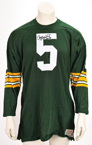 Lot #8368 Paul Hornung Signed Jersey and Photograph