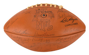 Lot #8365  Green Bay Packers 1972-73 Team-Signed Football - Image 1
