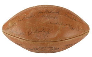 Lot #8363  Green Bay Packers 1966 Team-signed Football - Image 3
