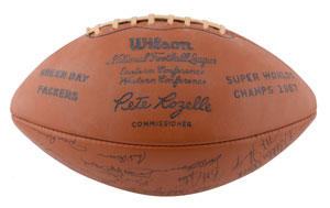 Lot #8364  Green Bay Packers 1968 Team-Signed Football - Image 4