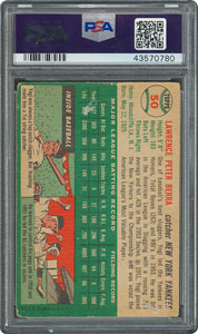 Lot #8061  1954 Topps #50 Yogi Berra Signed Card - PSA/DNA NM 7 - Image 2