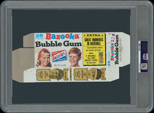 Lot #8116  1969-70 Bazooka Pair of PSA Graded Full Boxes with Babe Ruth and Lou Gehrig - Image 2