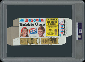 Lot #8116  1969-70 Bazooka Pair of PSA Graded Full Boxes with Babe Ruth and Lou Gehrig - Image 4
