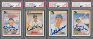 Lot #8129  1983 Donruss Hall of Fame Heroes Autographed Collection with (4) PSA/DNA Graded
