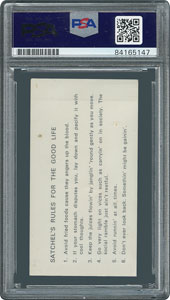 Lot #8291  Satchel Paige Signed Baseball Related Business Card - PSA/DNA NM-MT 8 - Image 2