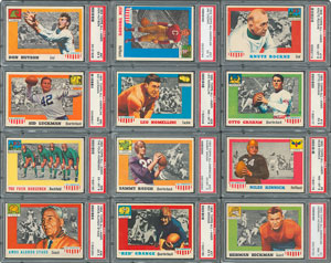 Lot #8137  1955 Topps Football All American Complete Set (100) with PSA Graded