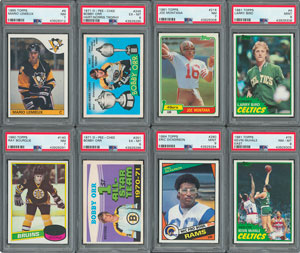 Lot #8135  1970-1988 Mostly Topps Multi-Sport Collection (98) with (15) PSA Graded including TWO Gretzky Rookie Cards
