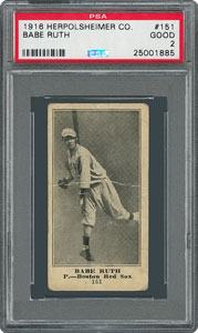 Lot #8001  1916 Herpolsheimer Co. #151 Babe Ruth
