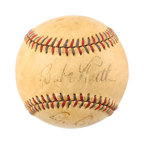 Lot #8283 Babe Ruth Signed Baseball